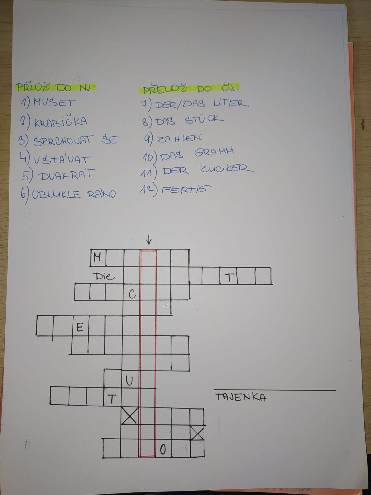 Procvičování slovíček v distanční výuce v 8. a 9. třídě - 4