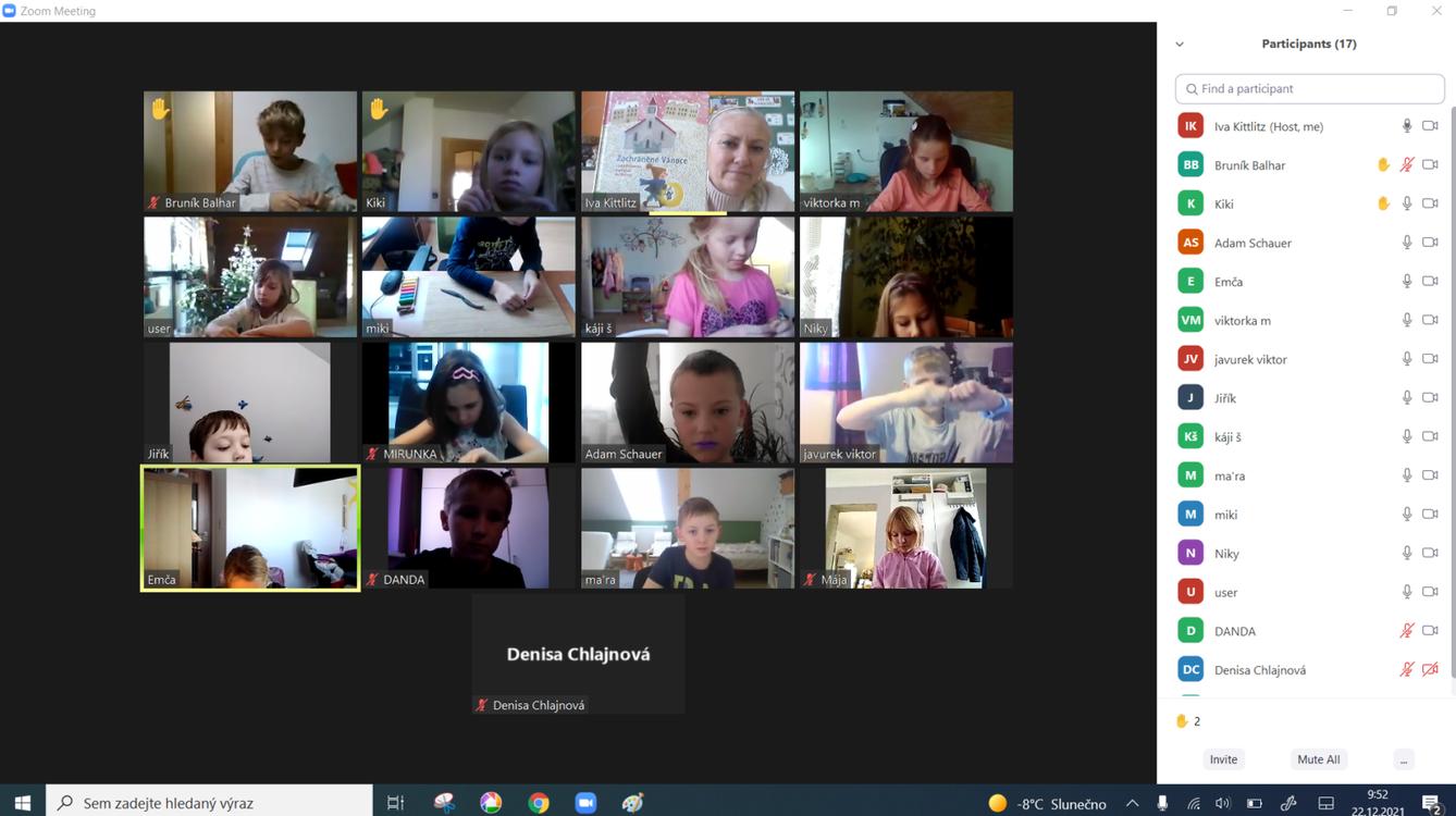 22. 12. Distanční výuka u druháčků - 2