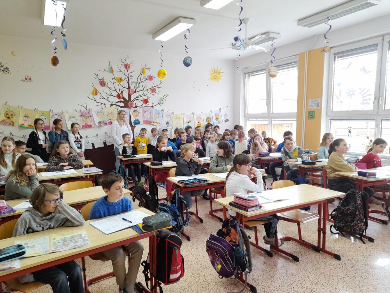 Předškoláčci u nás ve škole na prvním stupni - 13