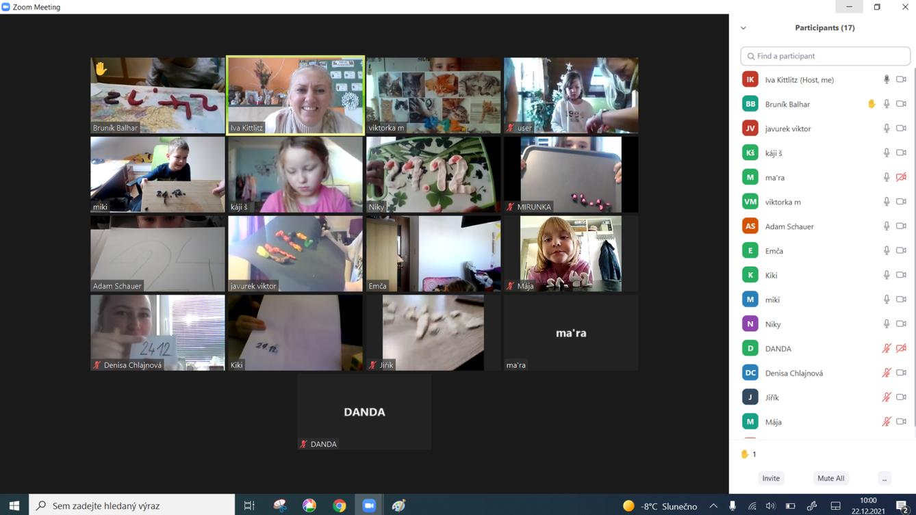 22. 12. Distanční výuka u druháčků - 3
