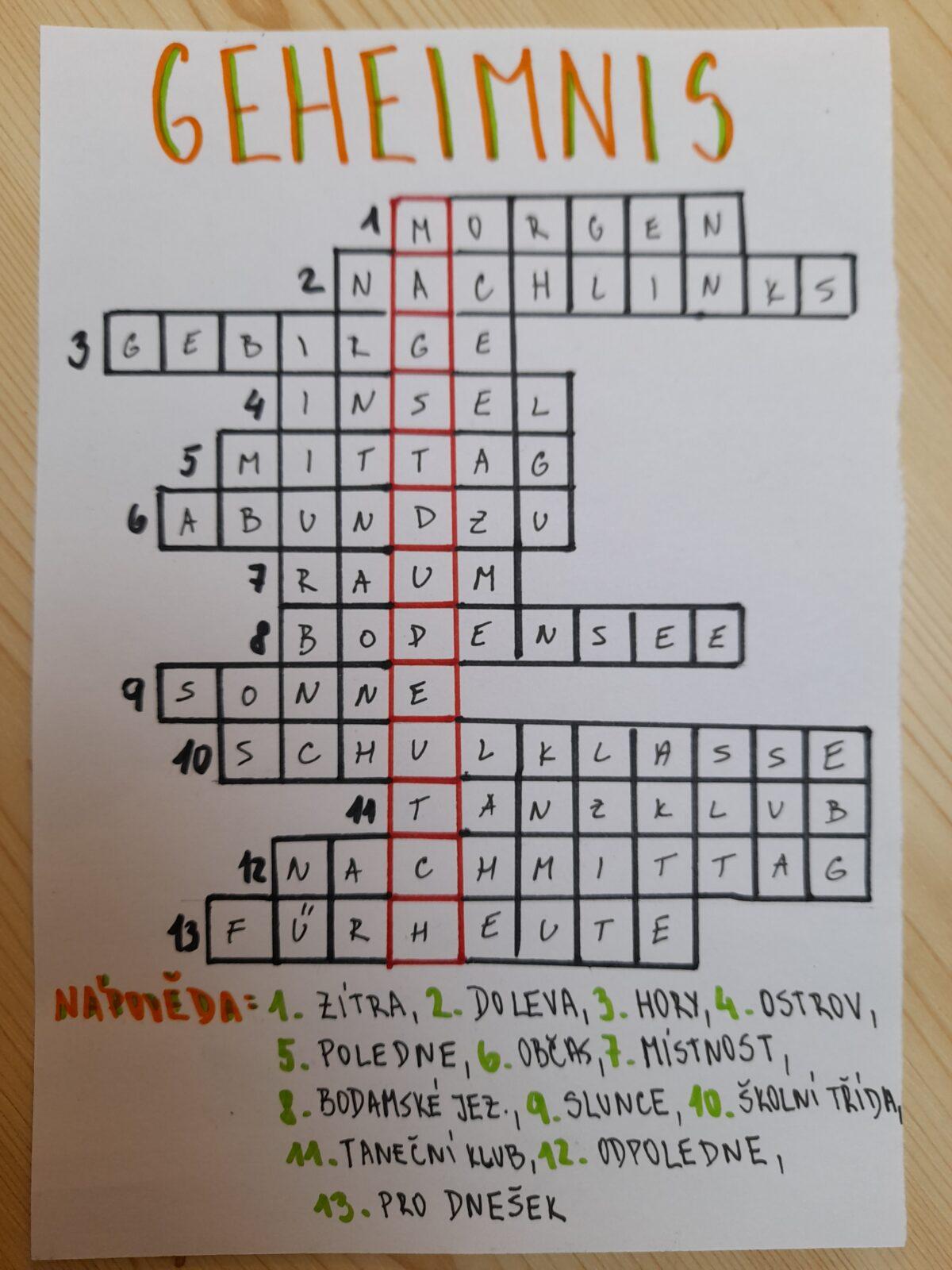 Procvičování slovíček v distanční výuce v 8. a 9. třídě - 10