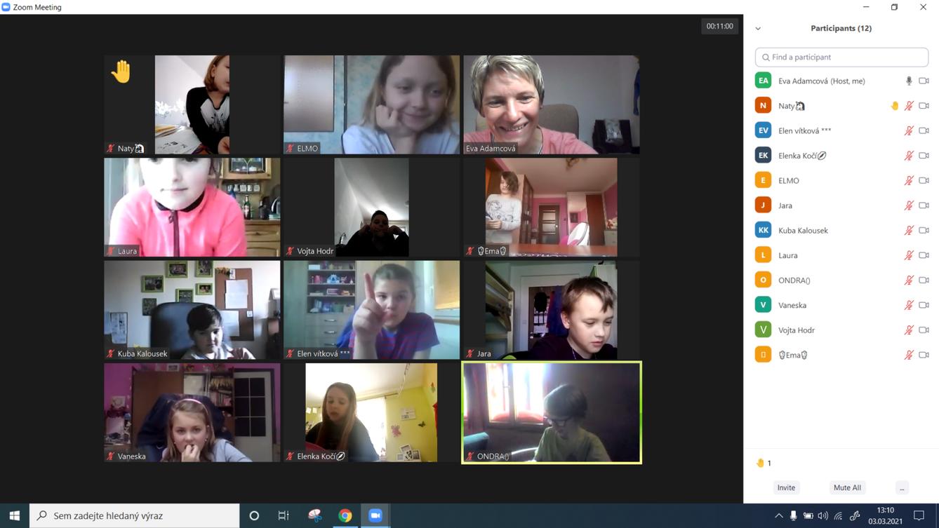 Distanční výuka ve třetí třídě 5. 3. - 1