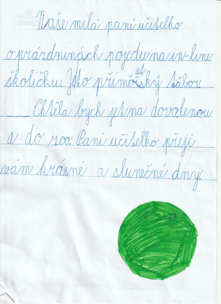 Výstupy druháčků z domácího i školního učení 23. 6. - 3