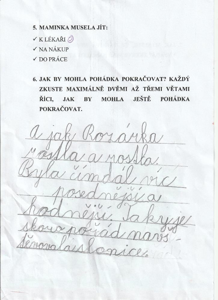 Výstupy druháčků z domácího učení 5. 5. - 8