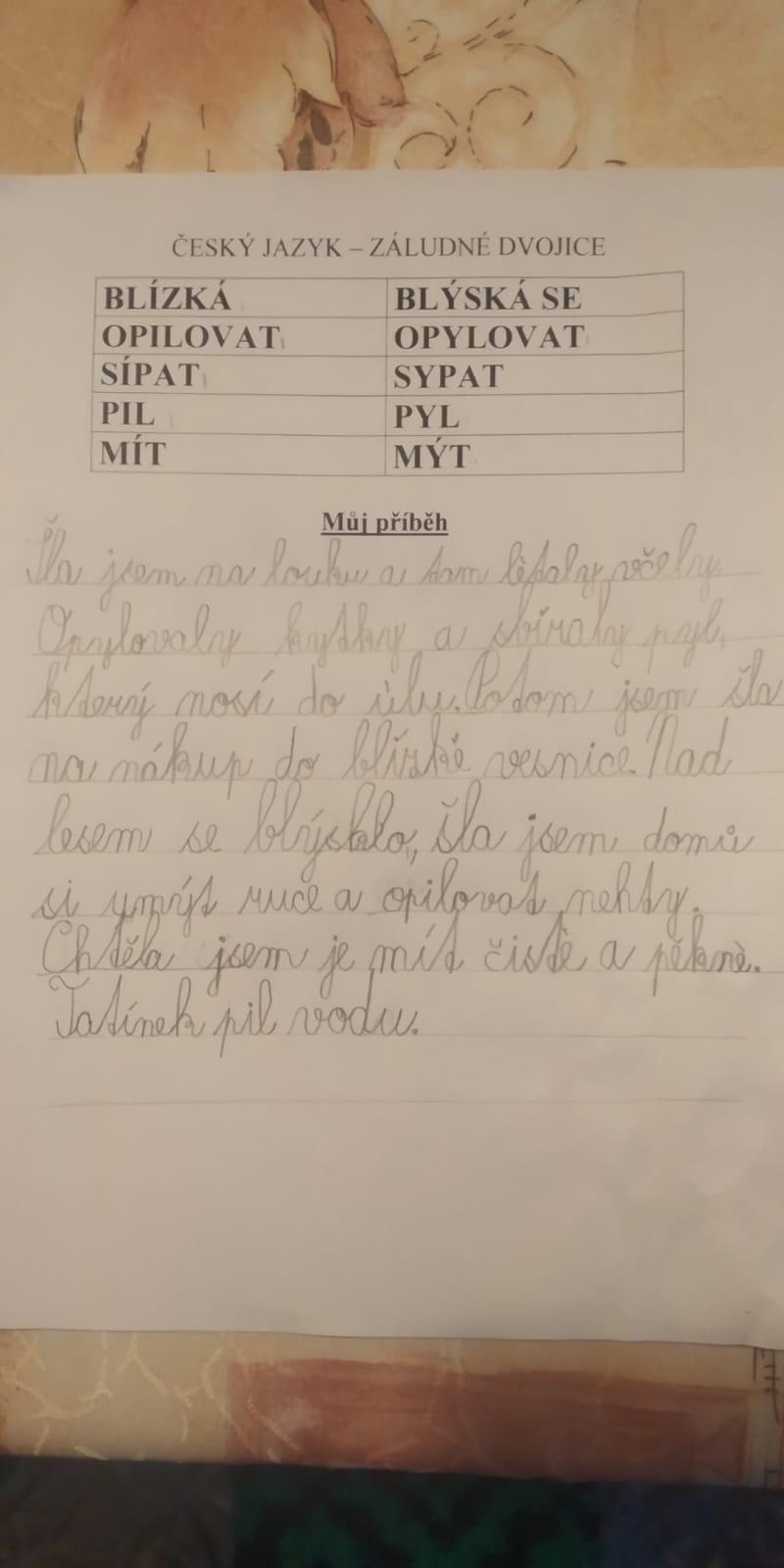 Distanční výuka ve třetí třídě 19. 3. - 11