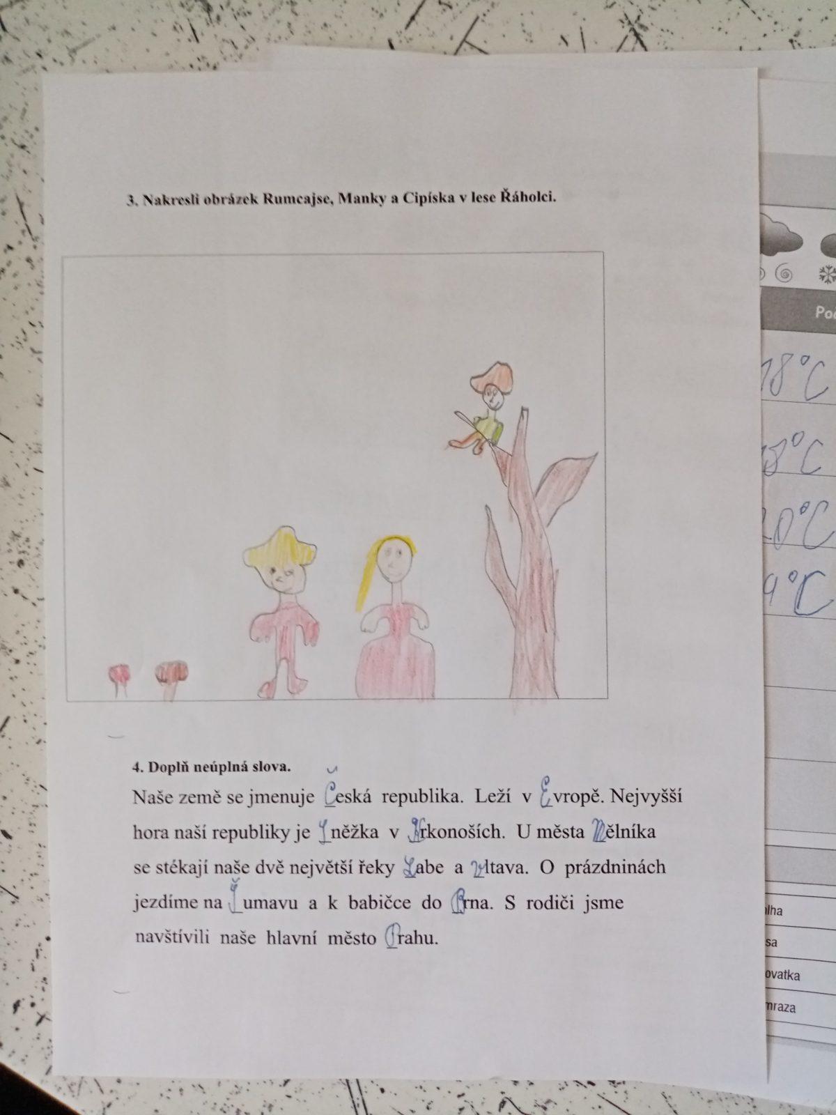 Domácí  učení třeťáčků 8. 4. - 8