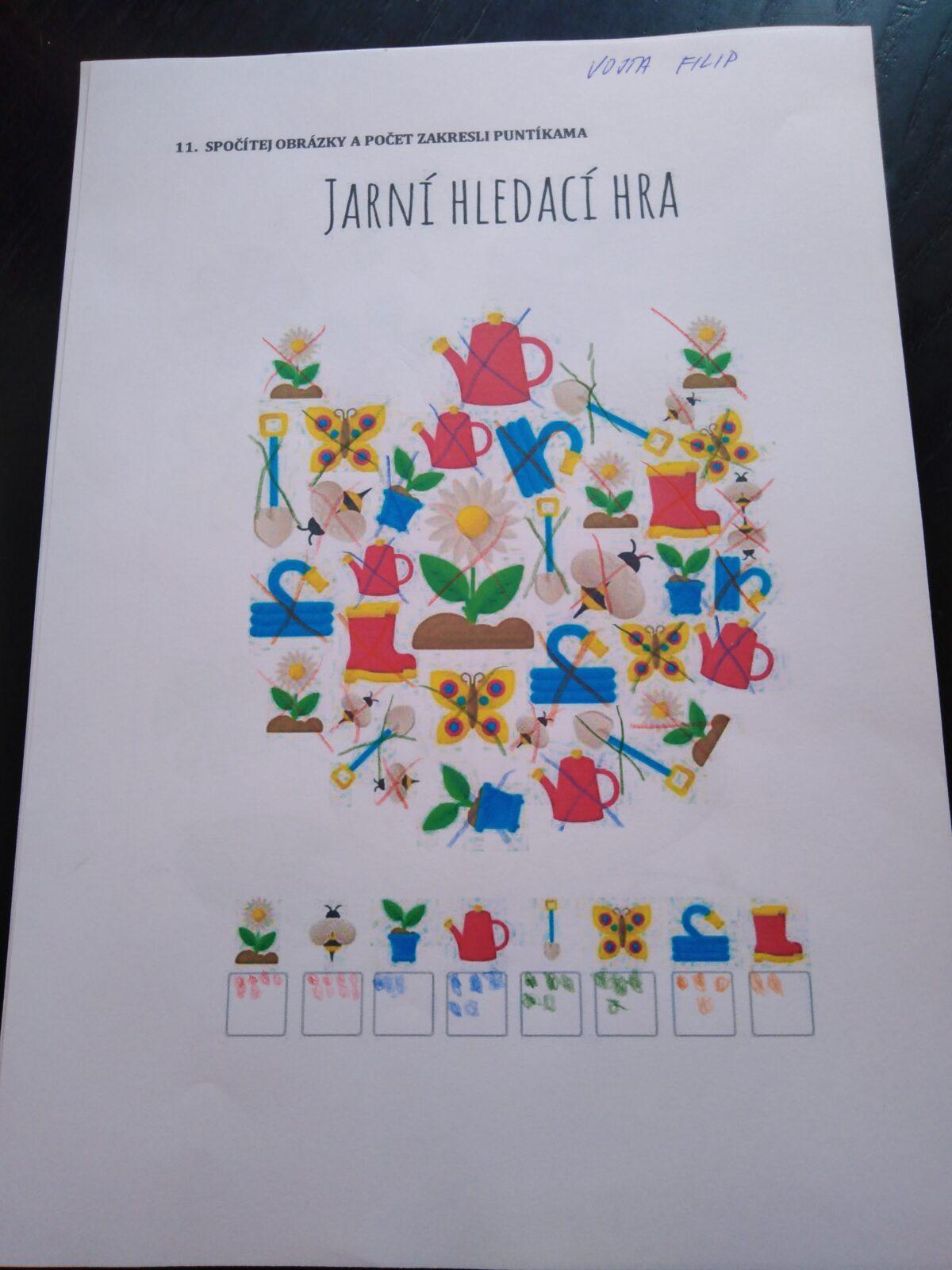 Distanční výuka v MŠ Kamarád (Jaro přišlo do vsi - předškoláci) :-) - 25