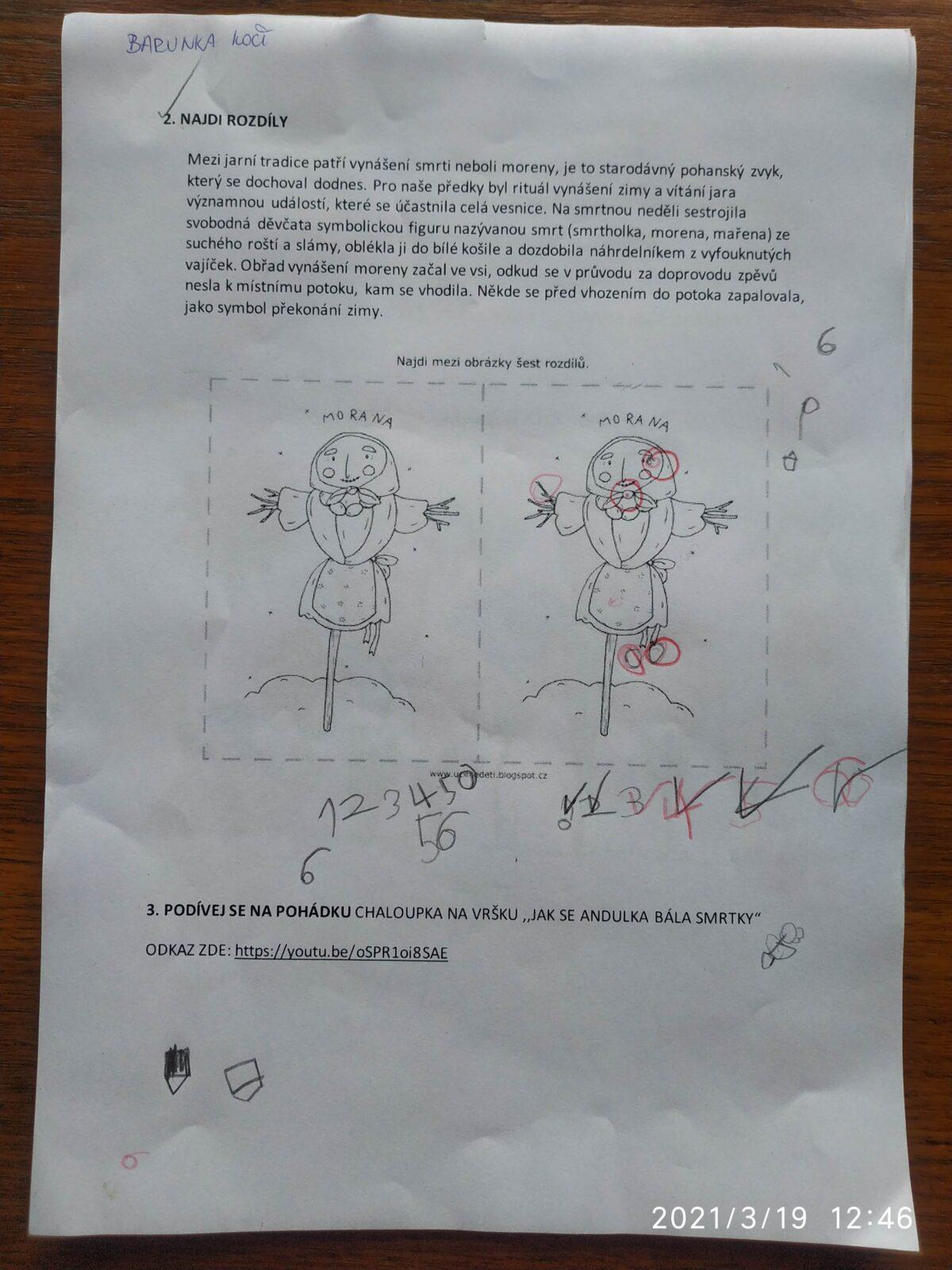 Distanční výuka v MŠ Kamarád (Jaro přišlo do vsi - předškoláci) :-) - 42