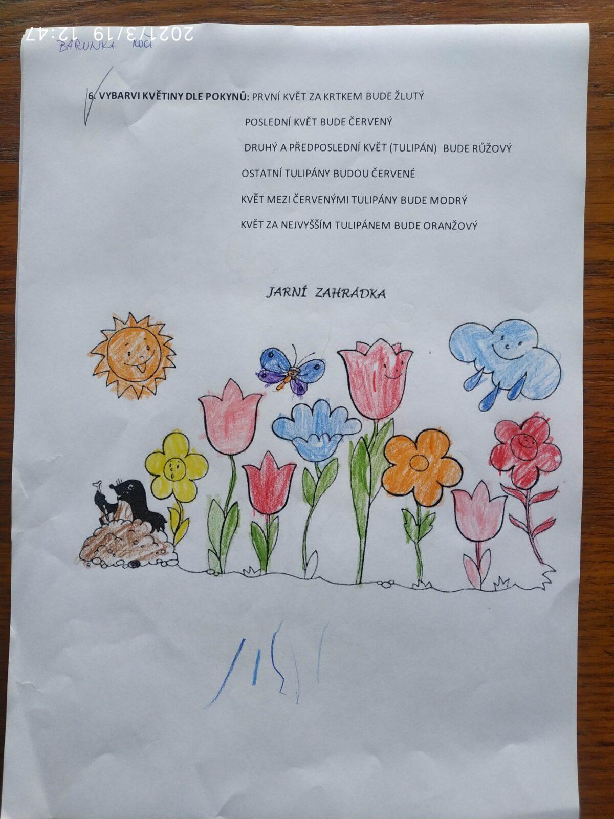 Distanční výuka v MŠ Kamarád (Jaro přišlo do vsi - předškoláci) :-) - 44