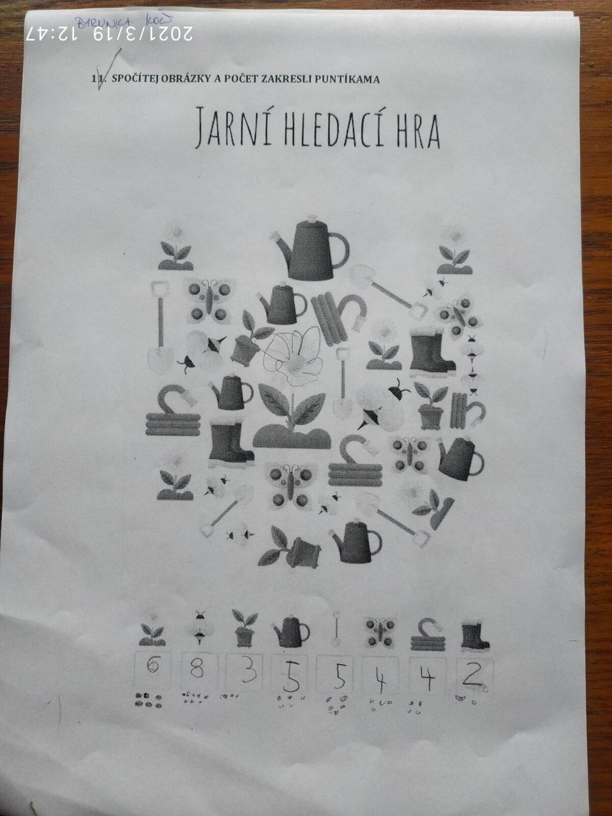 Distanční výuka v MŠ Kamarád (Jaro přišlo do vsi - předškoláci) :-) - 47