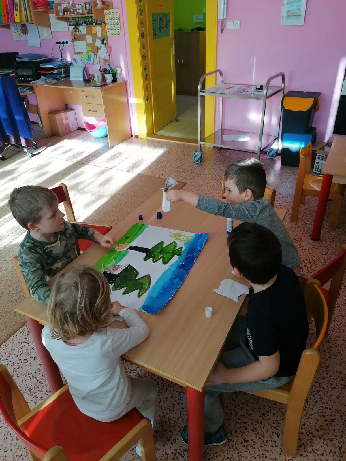 "Zvířátka a ptáčci v zimě" - skupinové práce :-) - 125