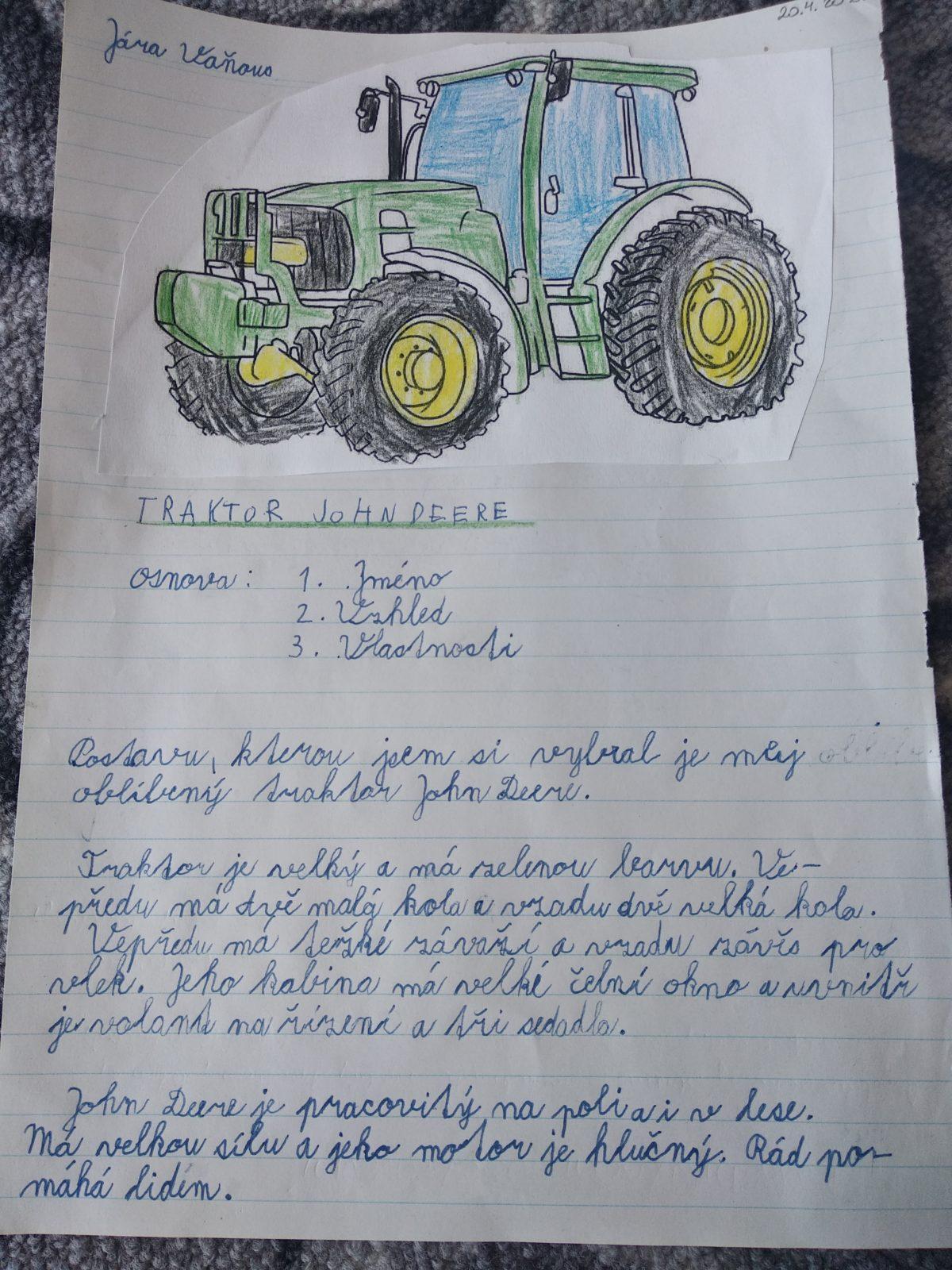 Výstupy druháčků z domácího učení 20. 4. - 2