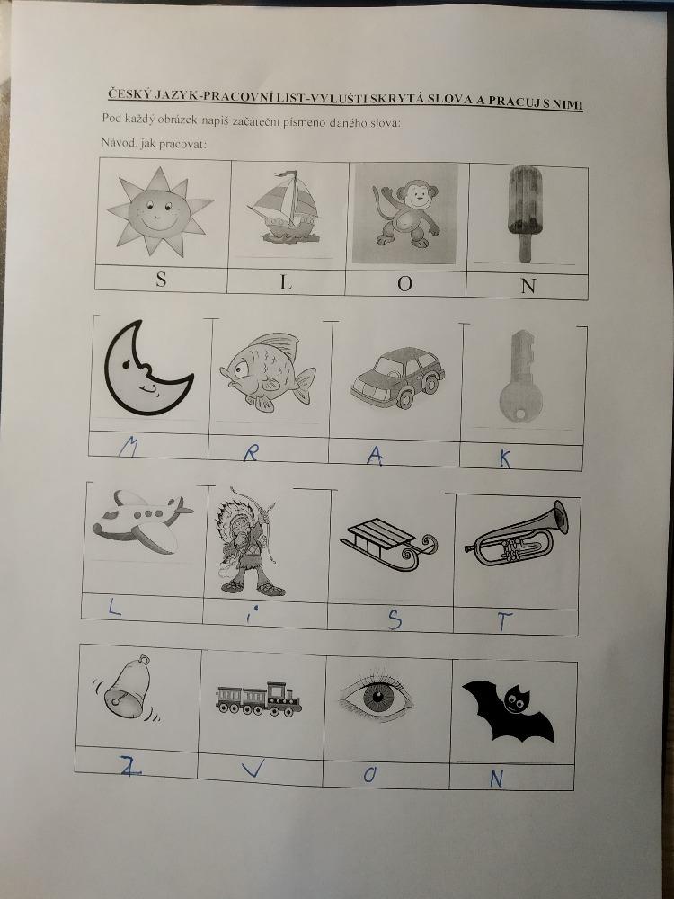 Výstupy druháčků z domácího i školního učení 5. 6. - 8