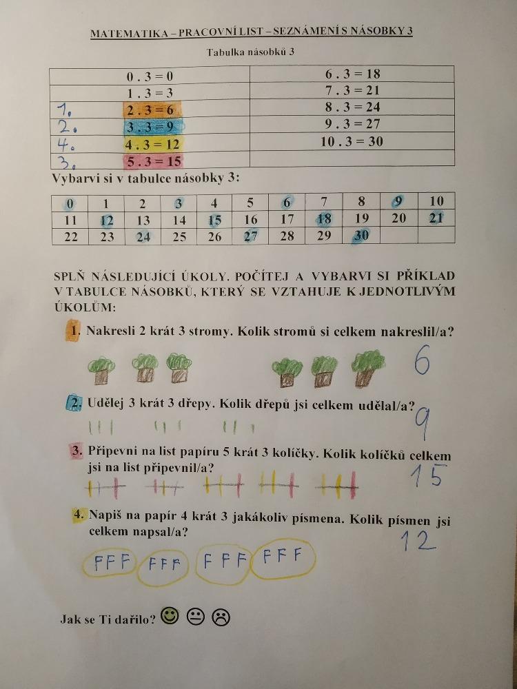 Výstupy druháčků z domácího i školního učení 12. 6. - 3