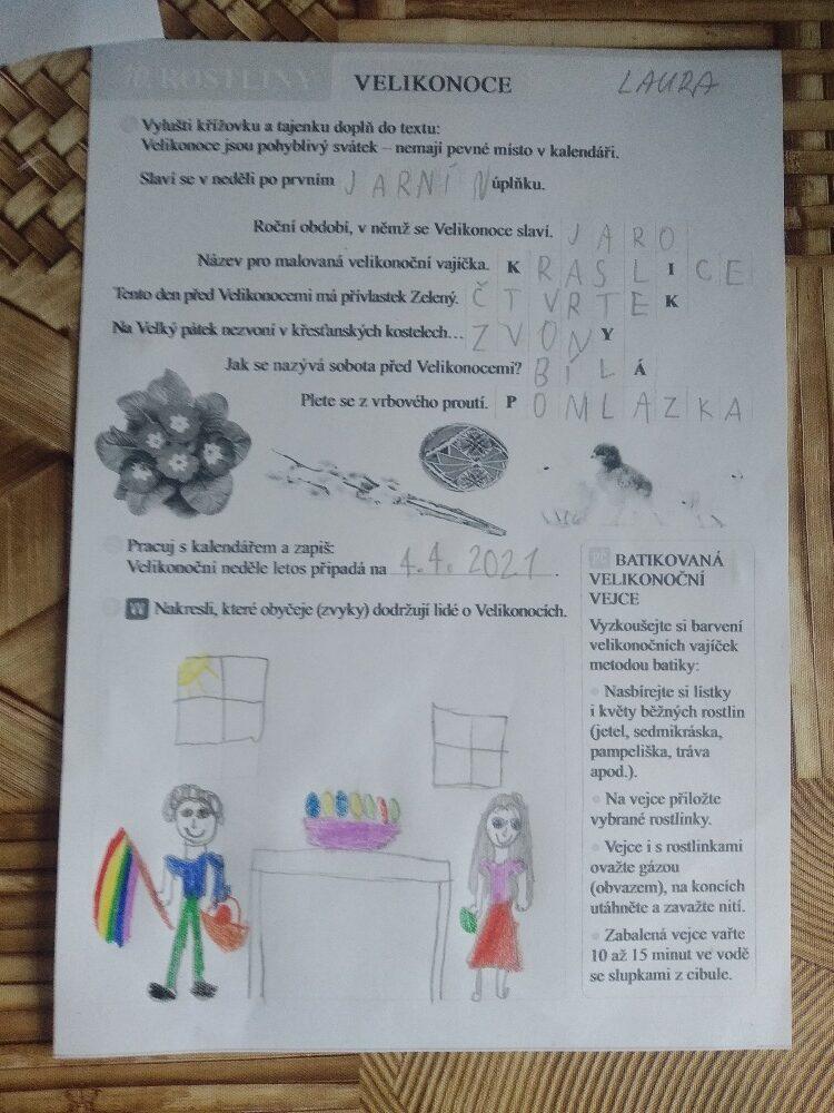 Distanční výuka ve třetí třídě 26. 3. - 16