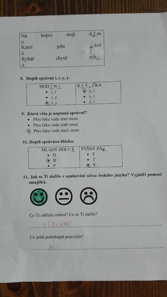 Výstupy druháčků z domácího učení 12. 5. - 19