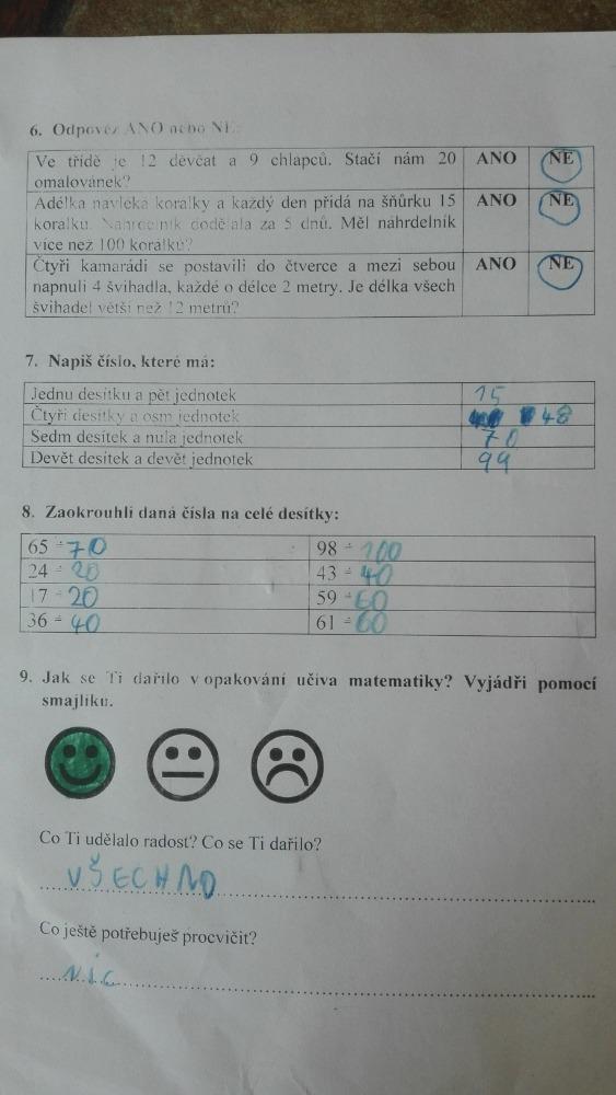 Výstupy druháčků z domácího učení 20. 5. - 11