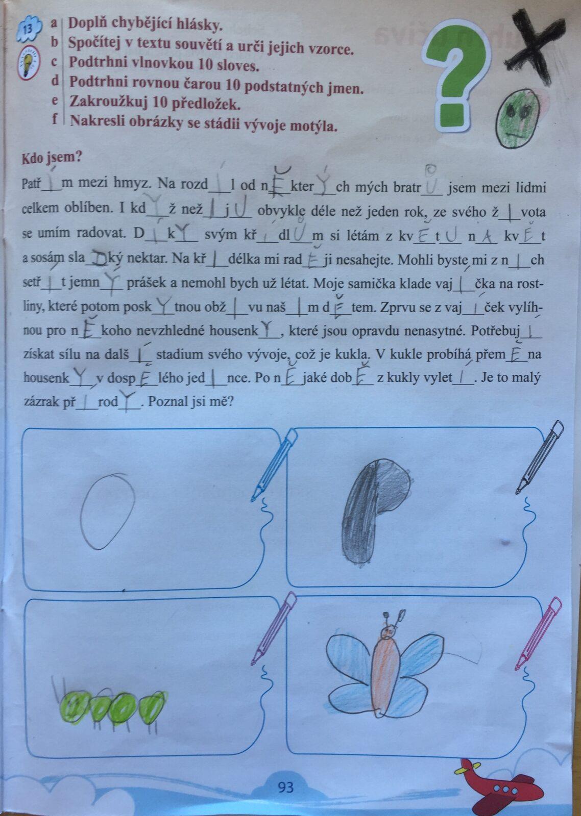 Výstupy druháčků z domácího učení 24. 5. - 26