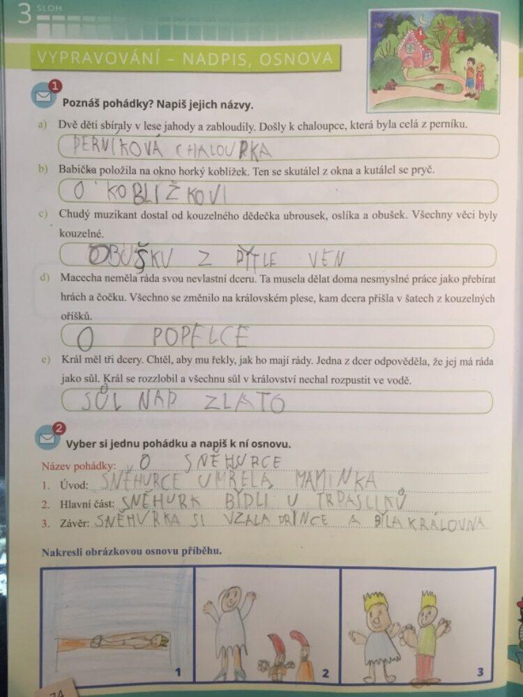 Distanční výuka ve třetí třídě 13. 11. - 30