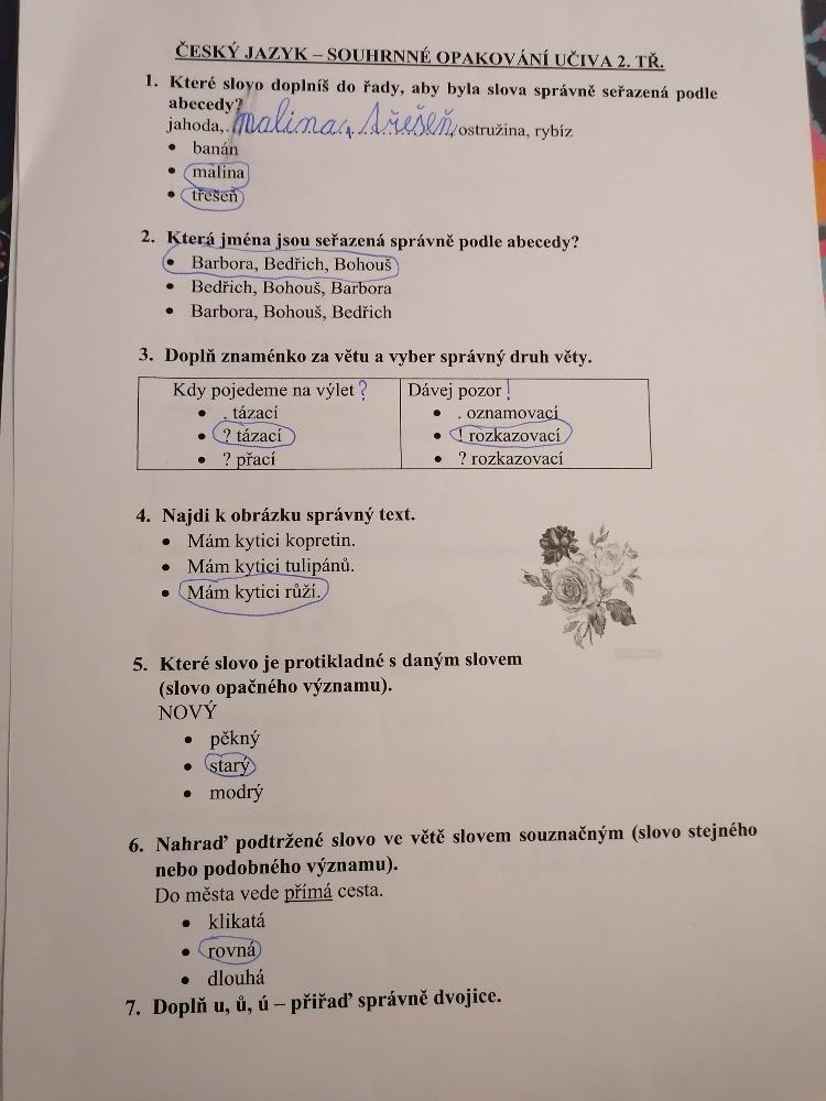 Výstupy druháčků z domácího učení 12. 5. - 21