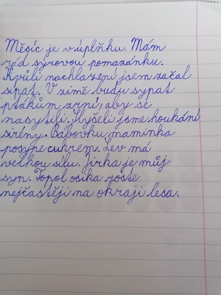 Distanční výuka ve třetí třídě 26. 3. - 22