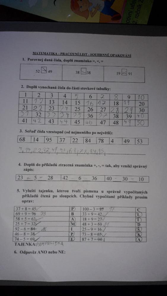 Výstupy druháčků z domácího učení 20. 5. - 14