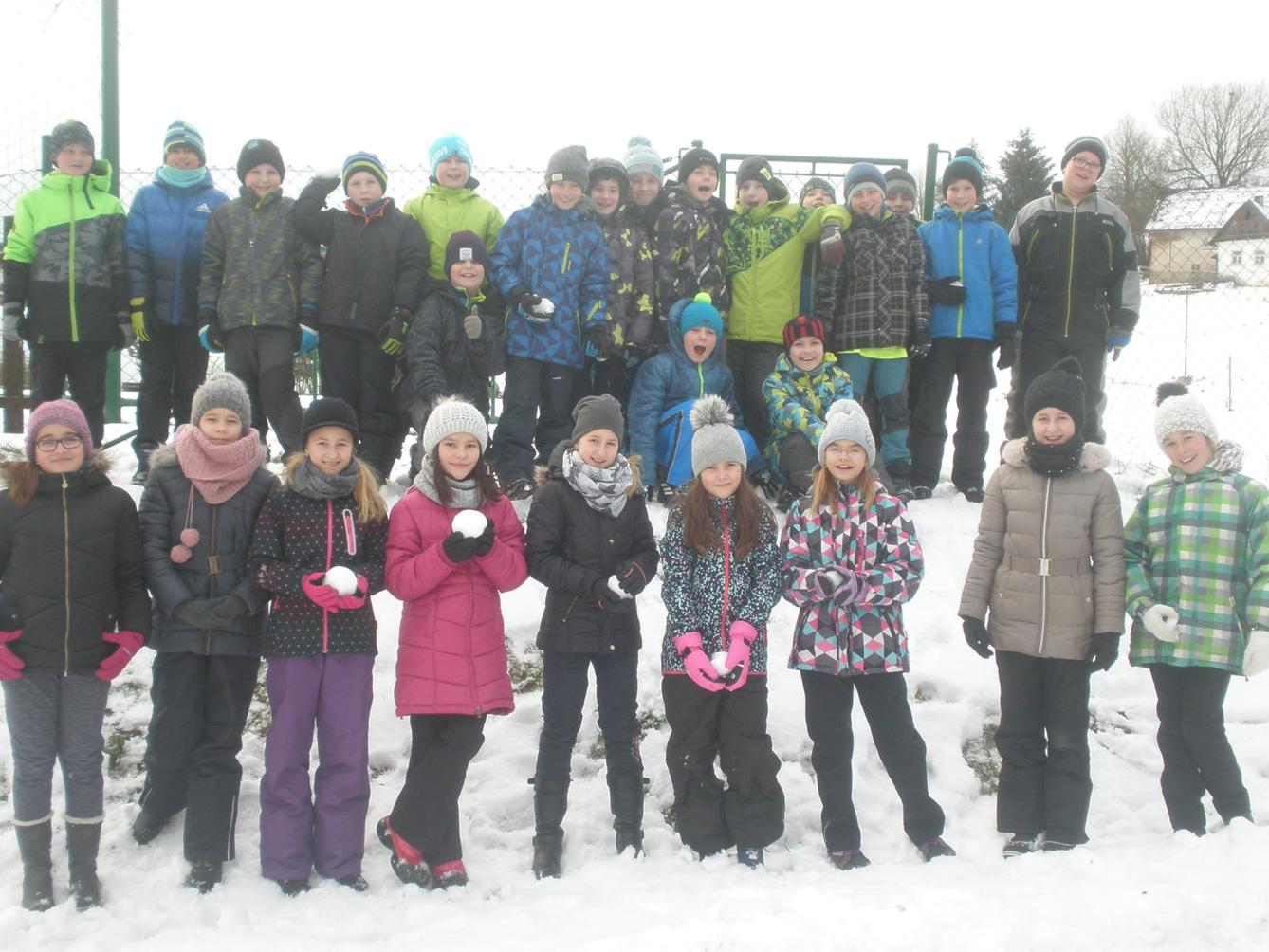 Páťáci na sněhu - 1