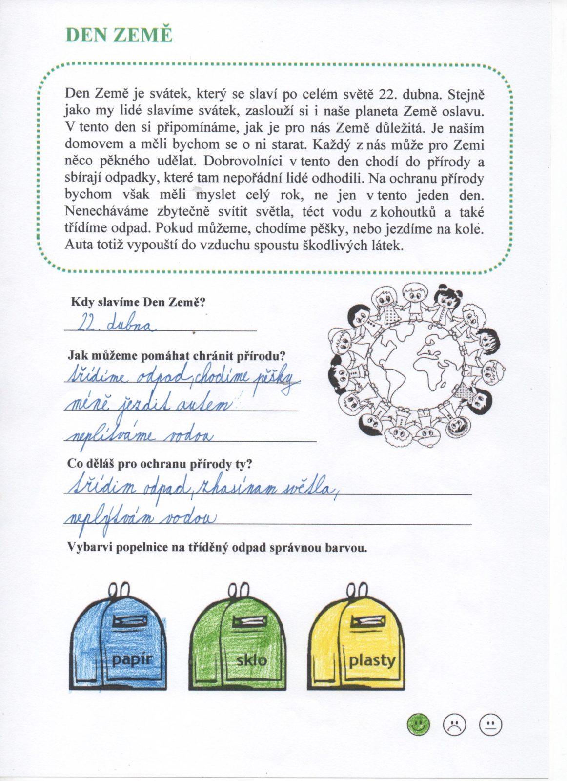 Den Země od třeťáčků 22. 4. - 20