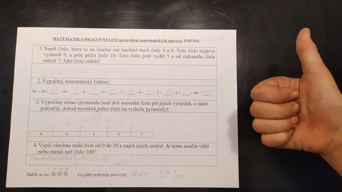 Distanční výuka ve třetí třídě 20. 11. - 32