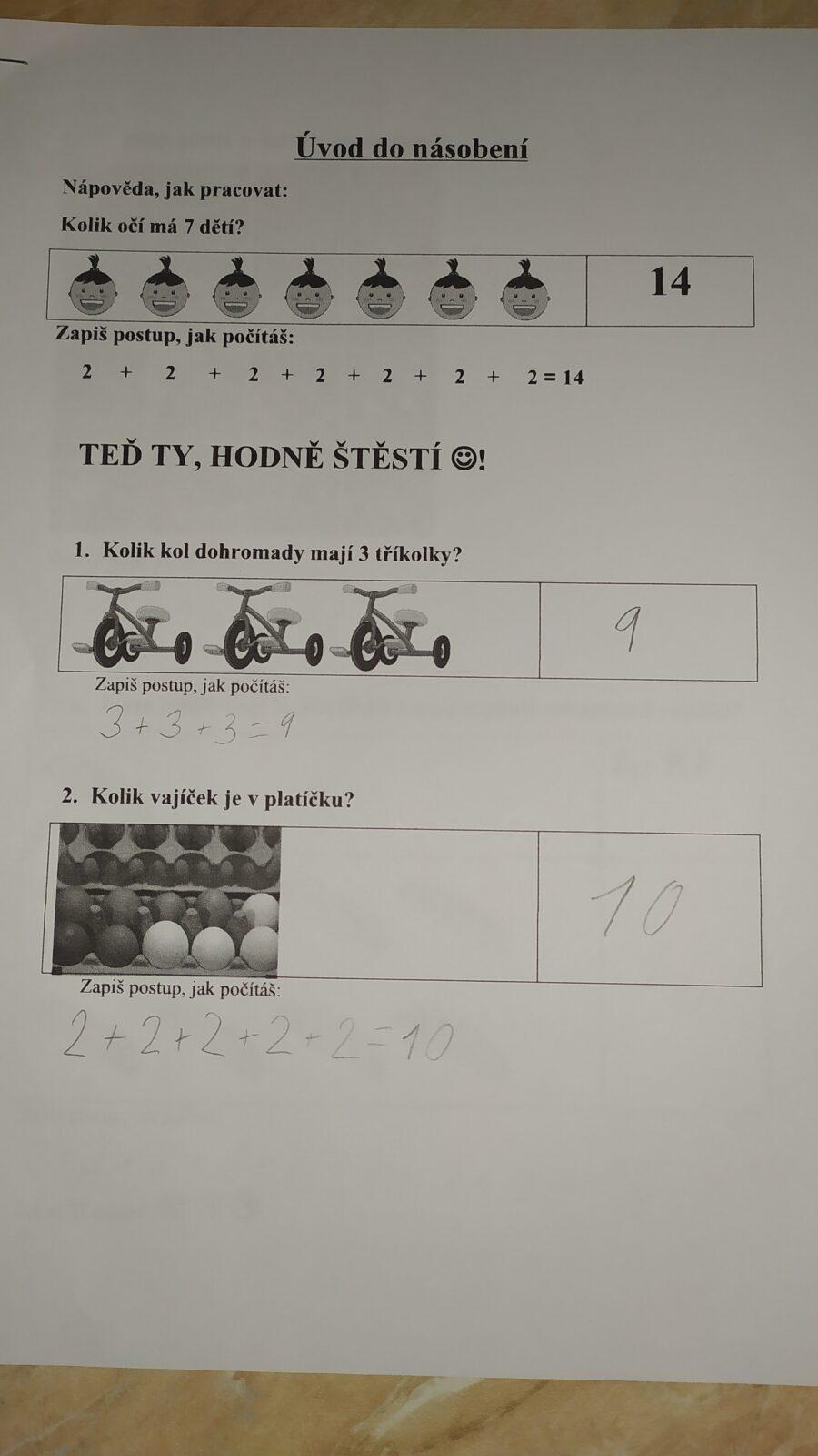 Výstupy druháčků z domácího učení 21. 5. - 24