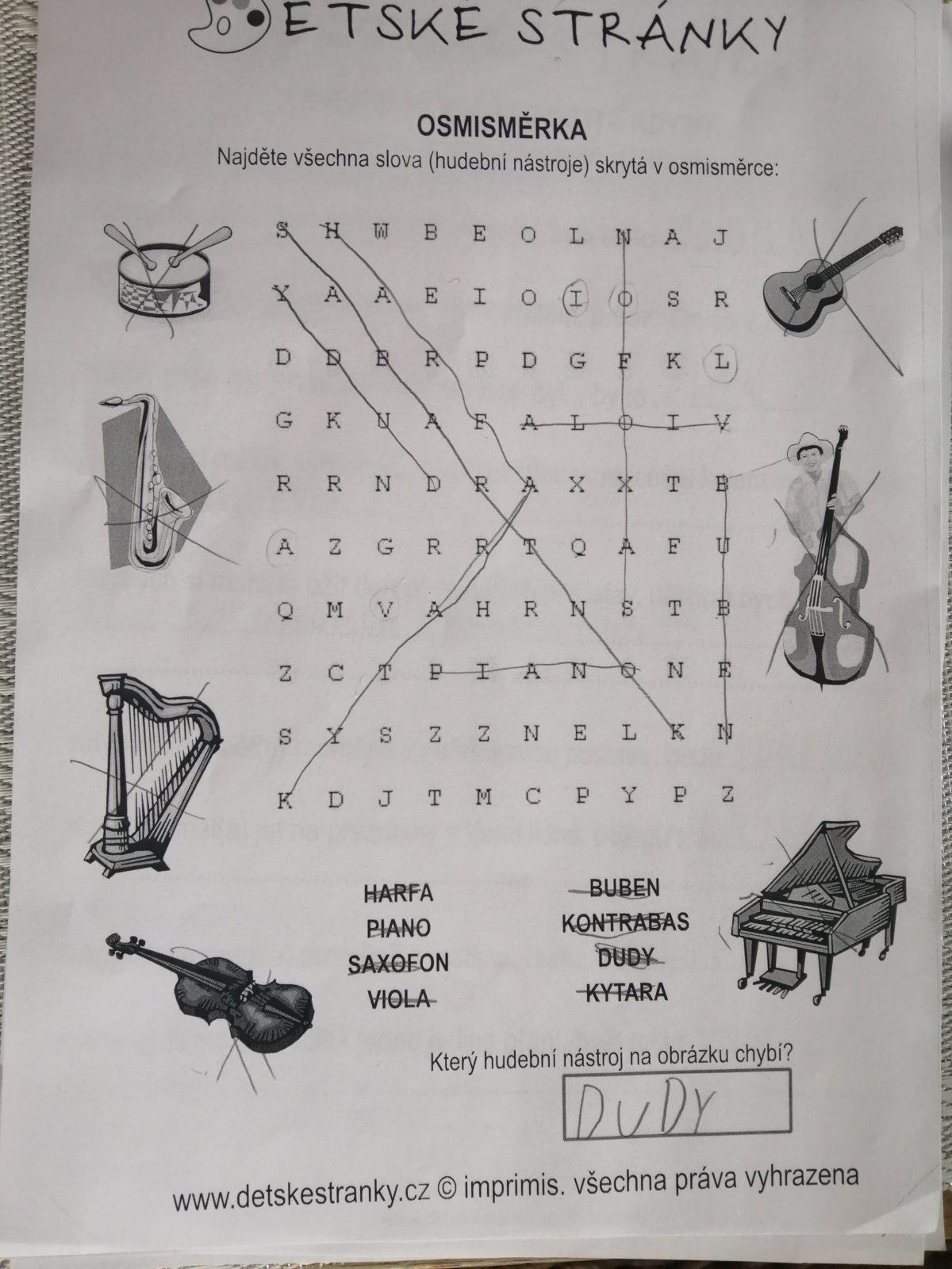 Výstupy druháčků z domácího učení 29. 4. - 19
