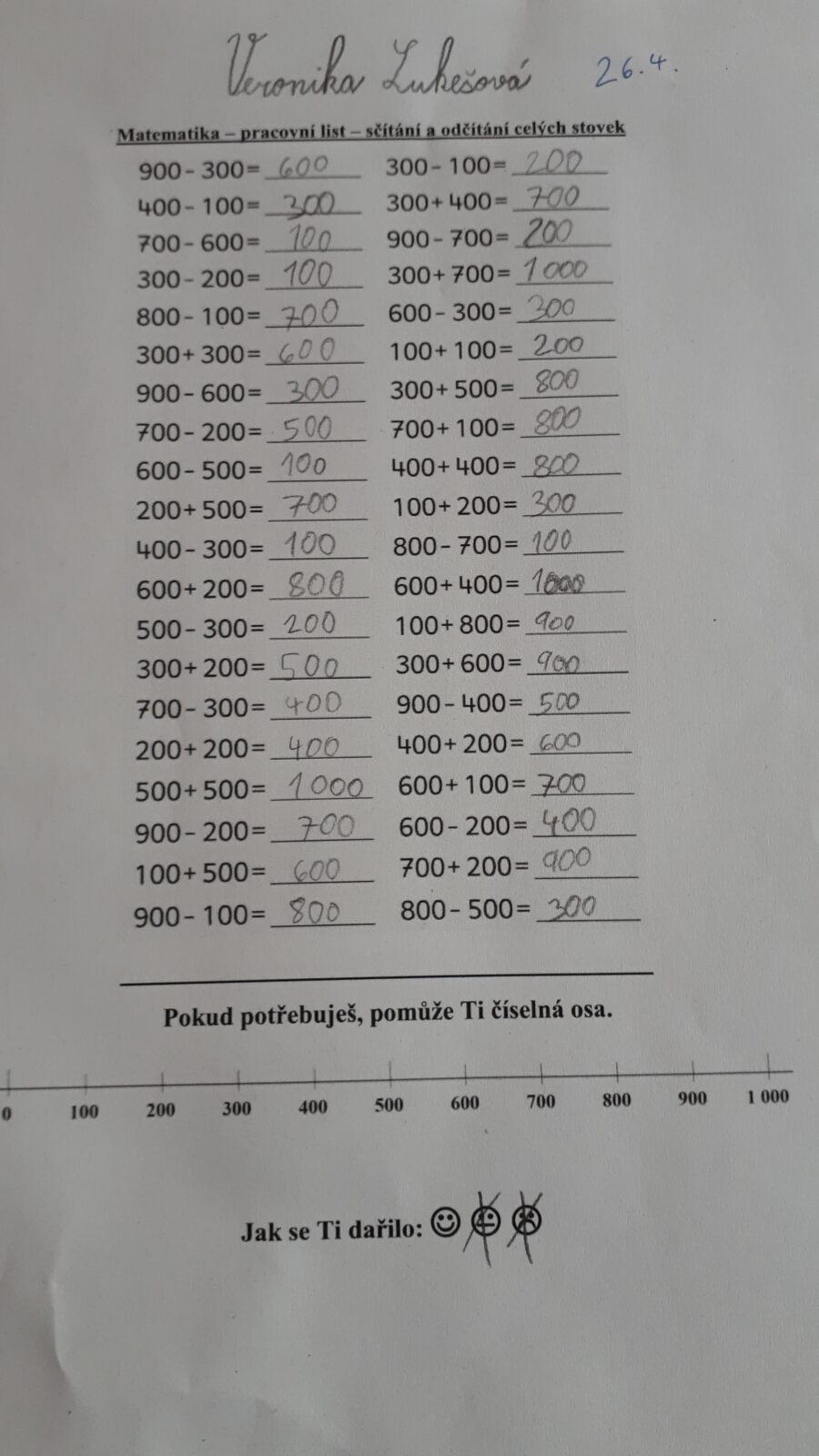 Distanční výuka ve třetí třídě 30. 4. - 16