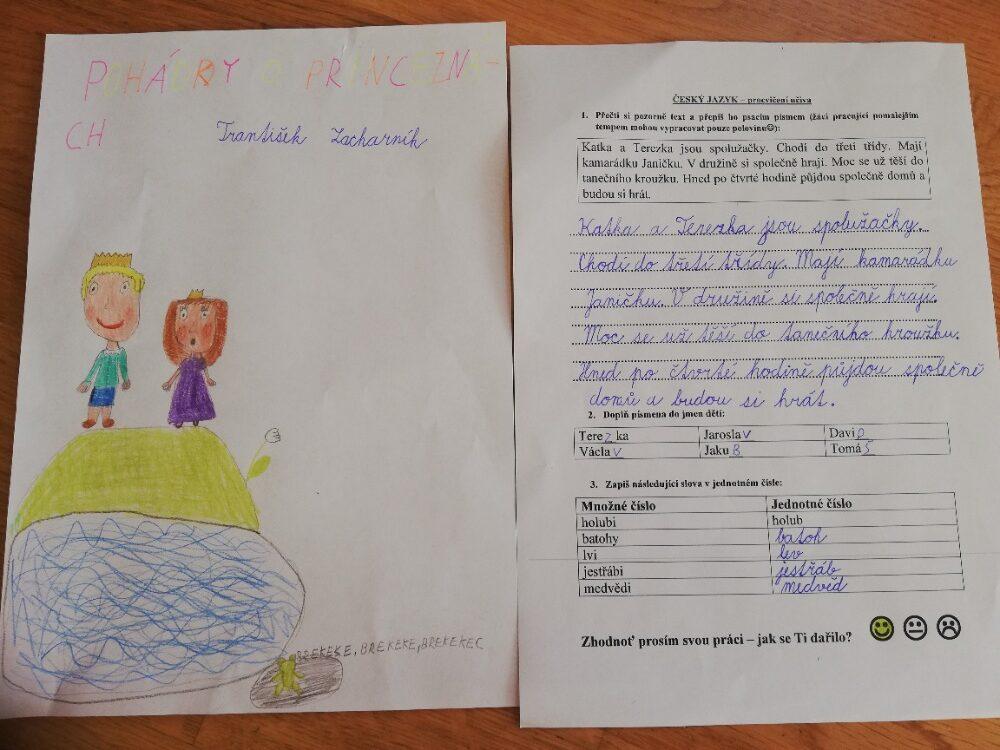 Distanční výuka ve třetí třídě 23. 10. - 2