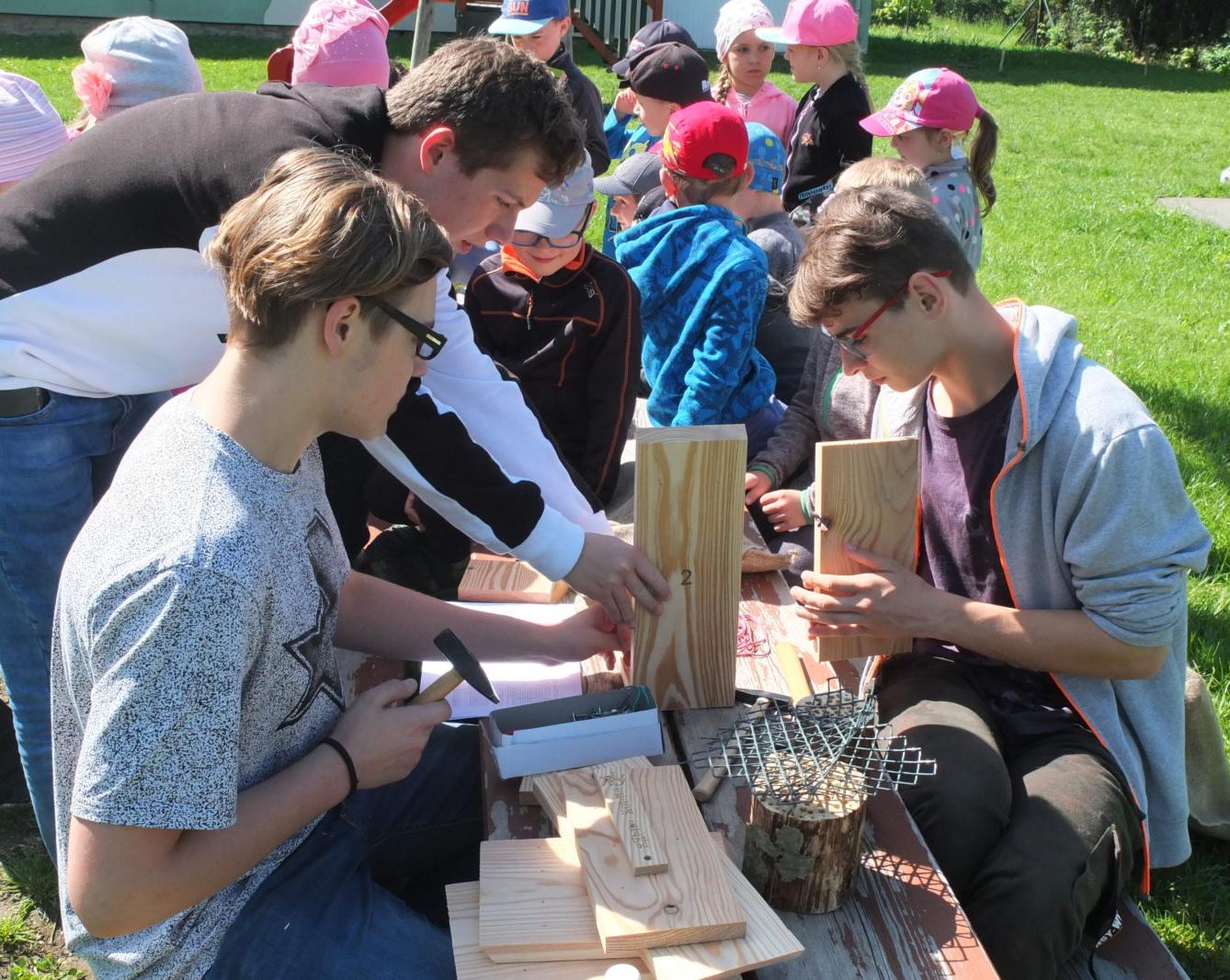 Tvorba hmyzích domečků s deváťáky - 3