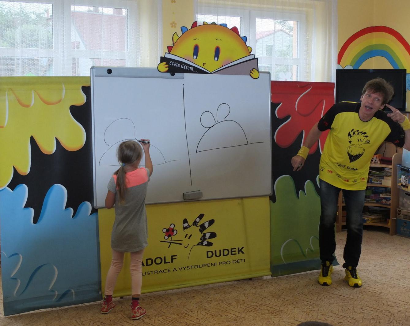 Ilustrátor Adolf Dudek v naší MŠ a loučení s předškoláky - 4