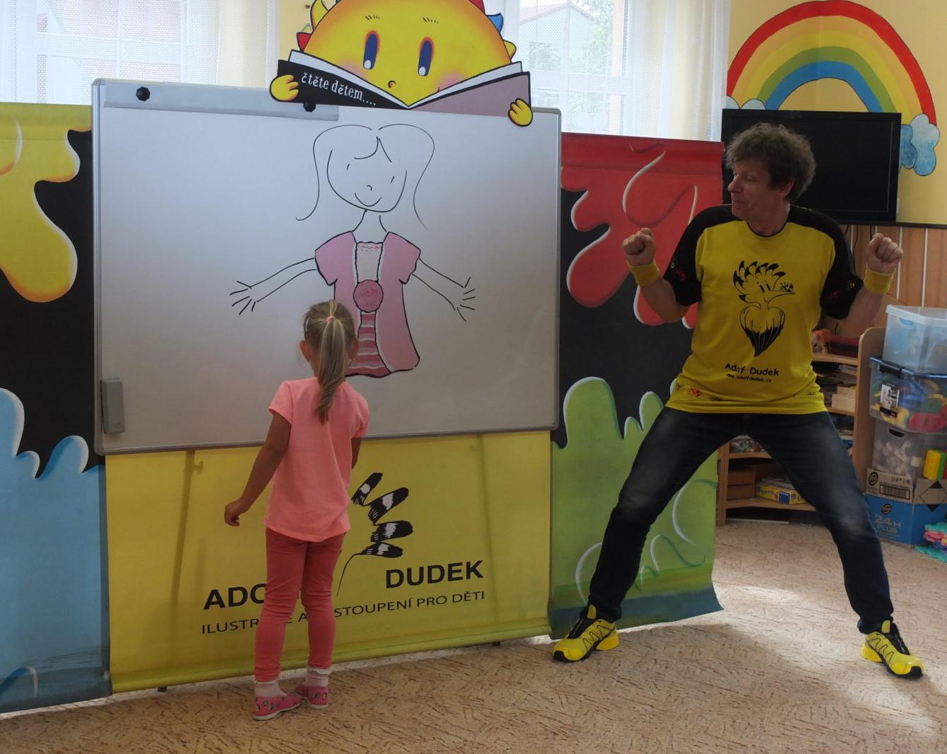 Ilustrátor Adolf Dudek v naší MŠ a loučení s předškoláky - 6