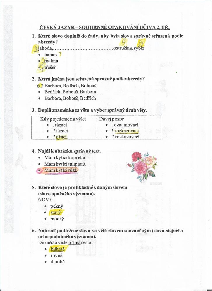 Výstupy druháčků z domácího učení 17. 5. - 4