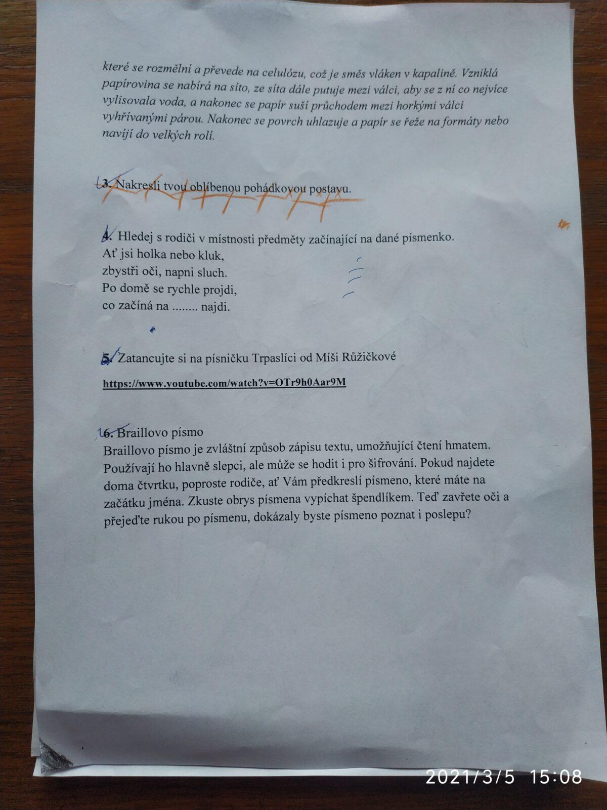 Distanční výuka v MŠ Kamarád (Z pohádky do pohádky:-)) - 21