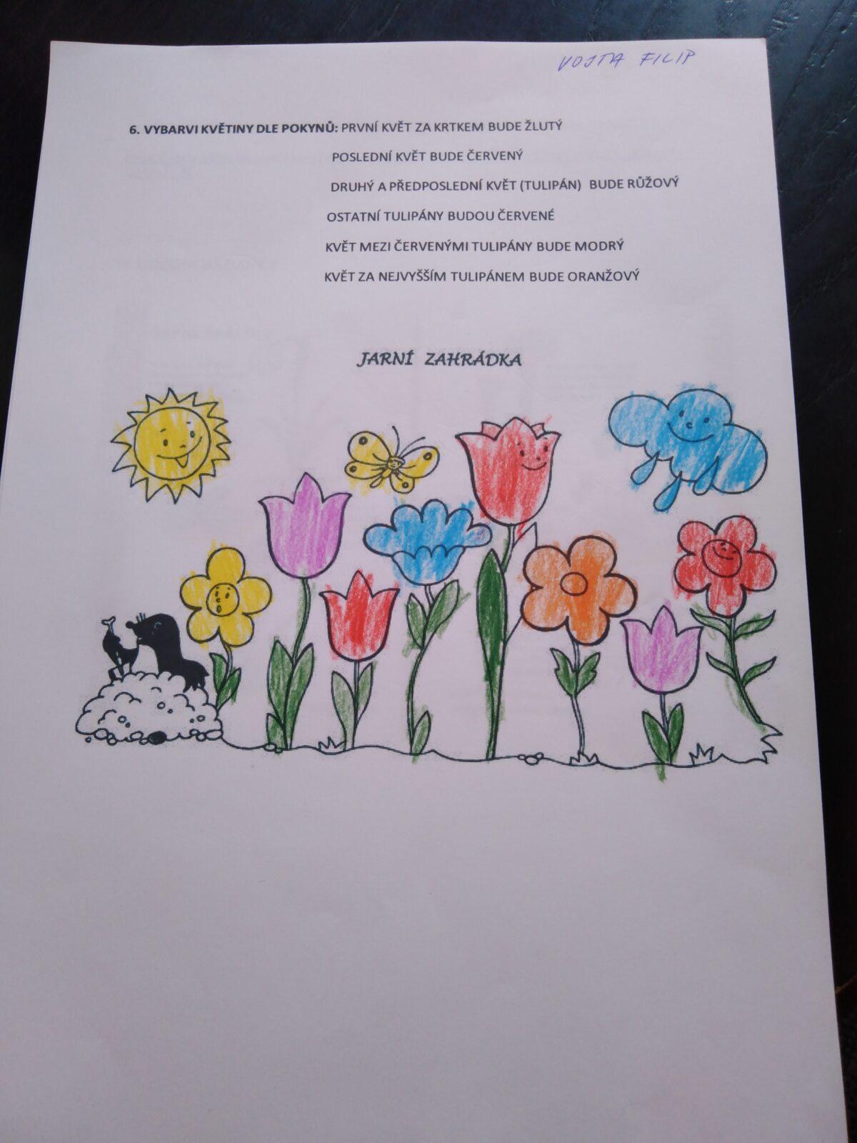 Distanční výuka v MŠ Kamarád (Jaro přišlo do vsi - předškoláci) :-) - 27