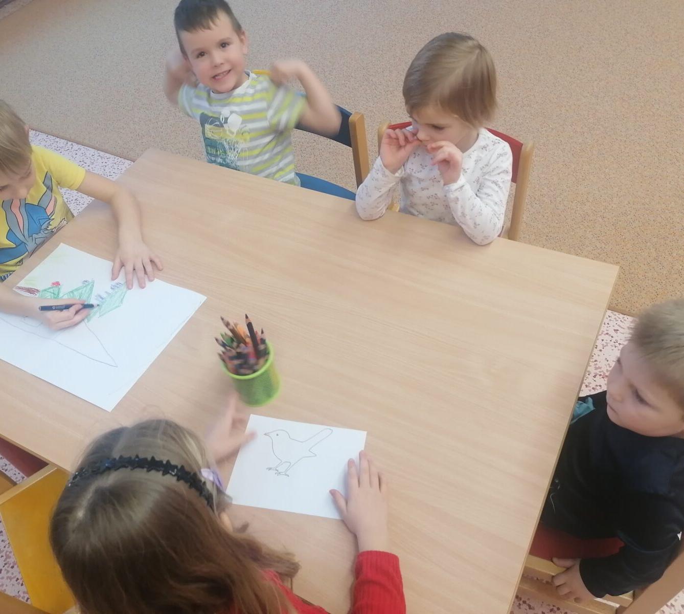 "Zvířátka a ptáčci v zimě" - skupinové práce :-) - 17