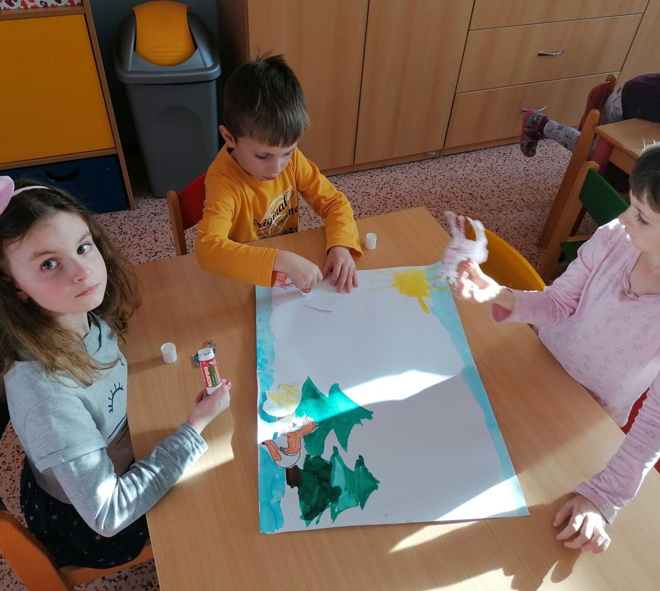 "Zvířátka a ptáčci v zimě" - skupinové práce :-) - 120