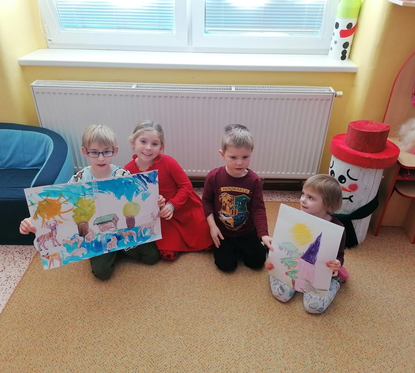 "Zvířátka a ptáčci v zimě" - skupinové práce :-) - 131