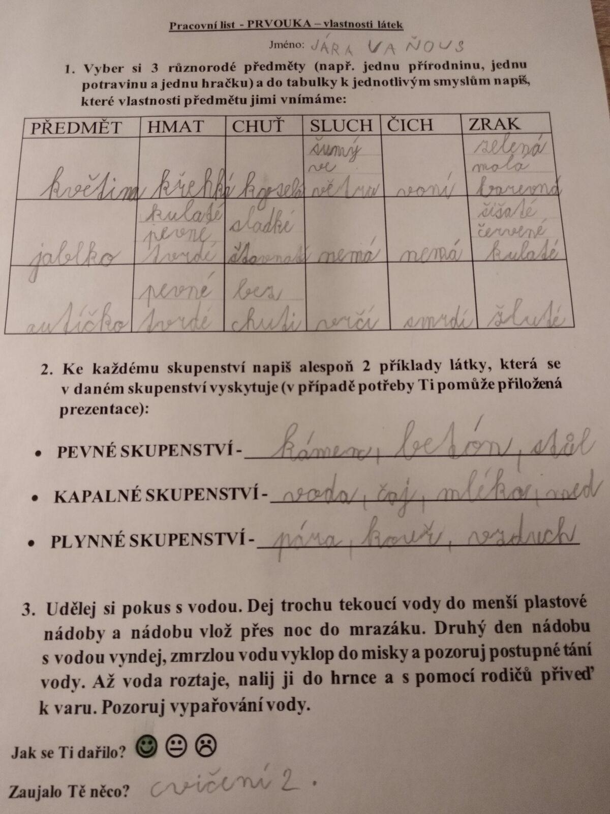 Distanční výuka ve třetí třídě 6. 11. - 12