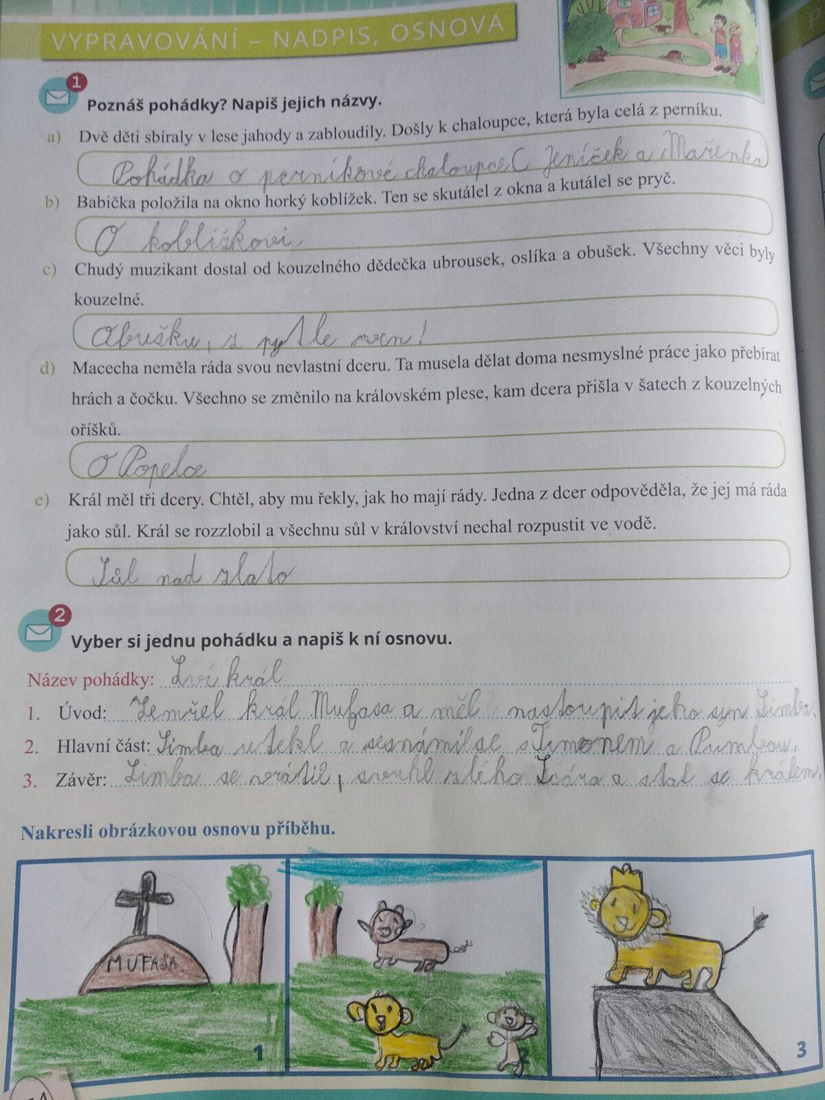 Distanční výuka ve třetí třídě 13. 11. - 12