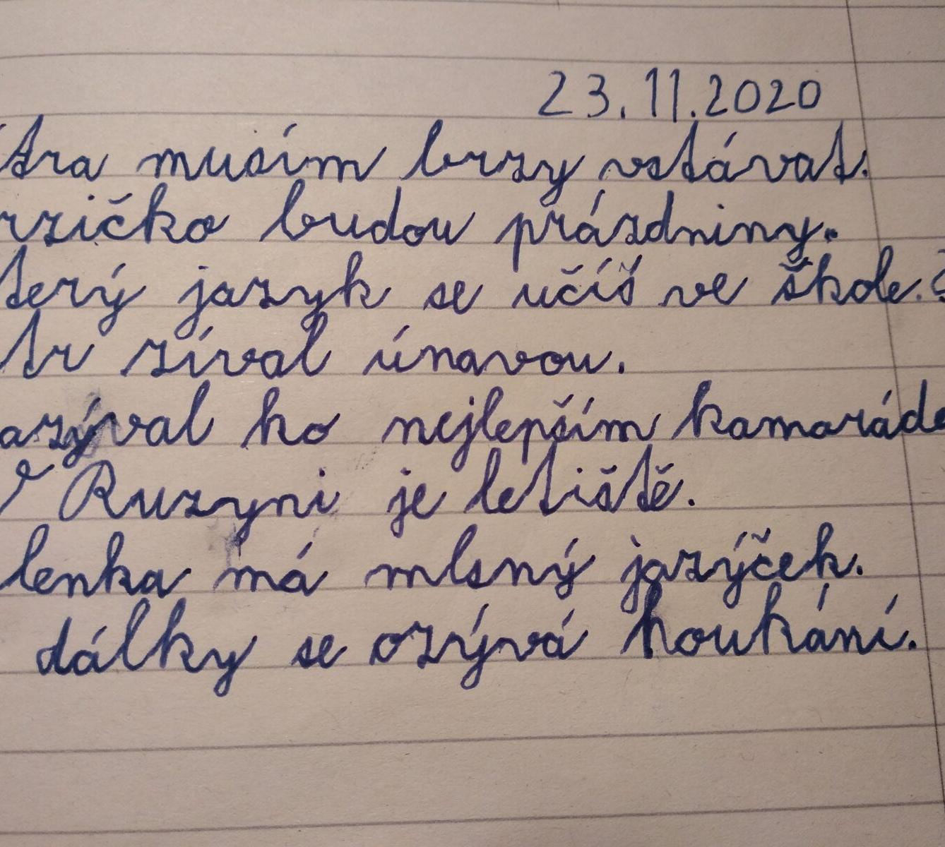 Distanční výuka ve třetí třídě 6. 11. - 13