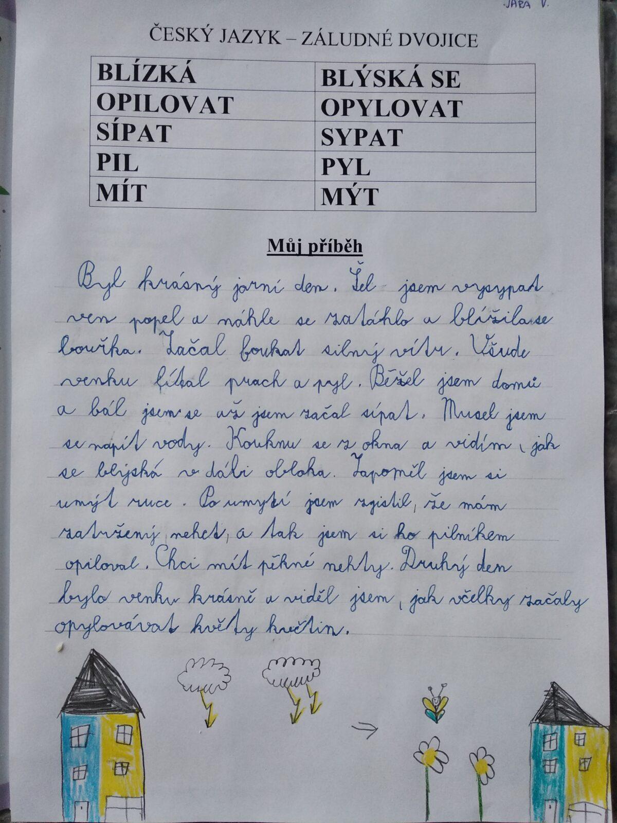 Distanční výuka ve třetí třídě 19. 3. - 15