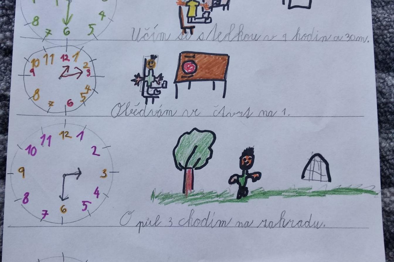 Výstupy druháčků z domácího učení 8. 4.