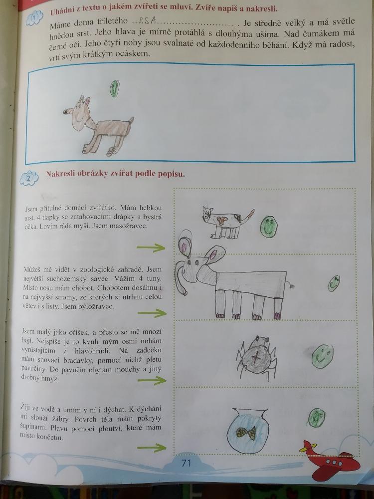 Výstupy druháčků z domácího učení 8. 4. - 7