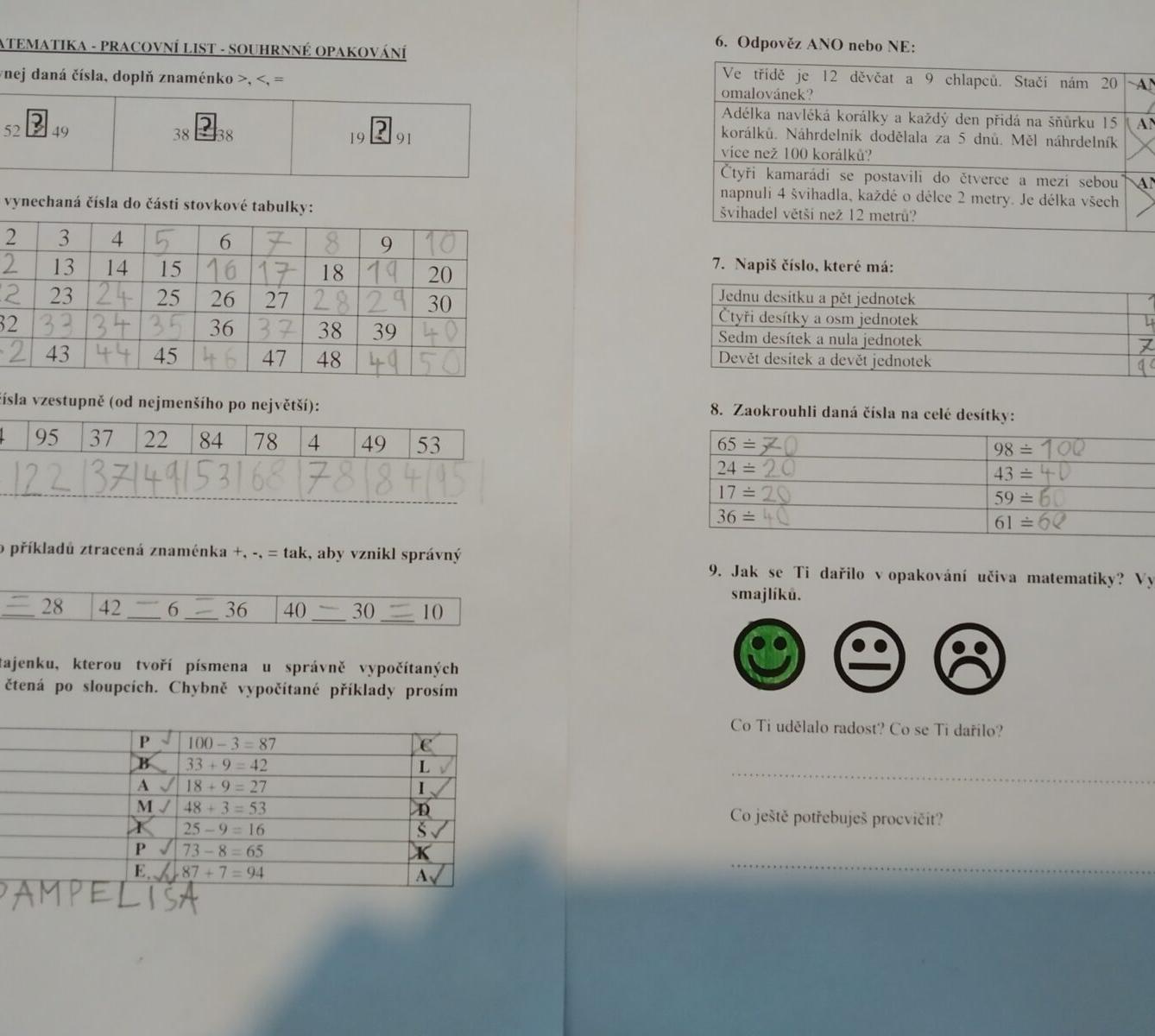 Výstupy druháčků z domácího učení 21. 5. - 5