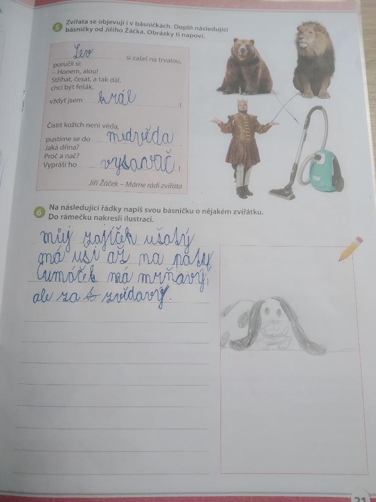 Distanční výuka ve třetí třídě 15. 1. - 8